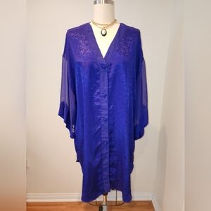 Solange Vintage Pajama 2 Piece Set (Robe and Top)